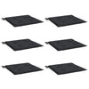 Vidaxl Garden Cushions 6 St 50x50x3 cm tessuto oxford nero