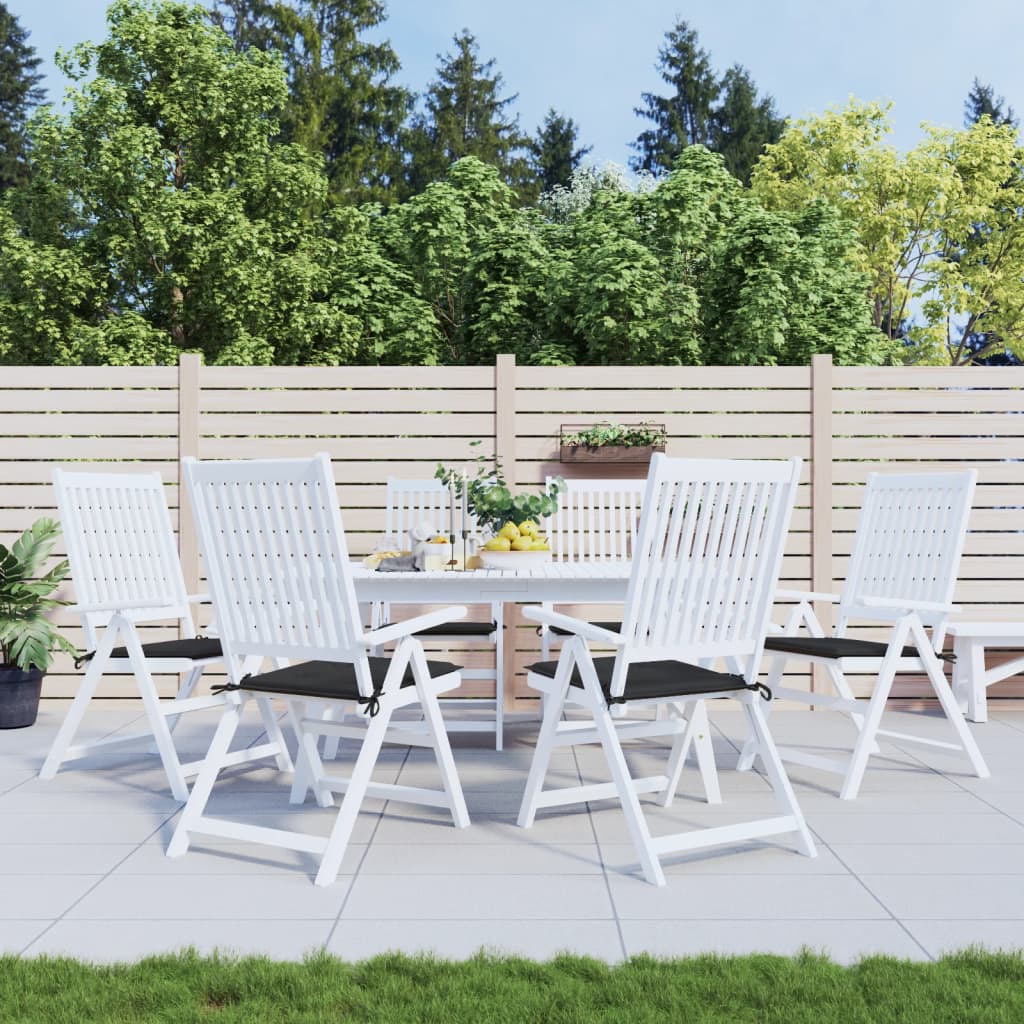 Vidaxl Garden Cushions 6 St 50x50x3 cm tessuto oxford nero