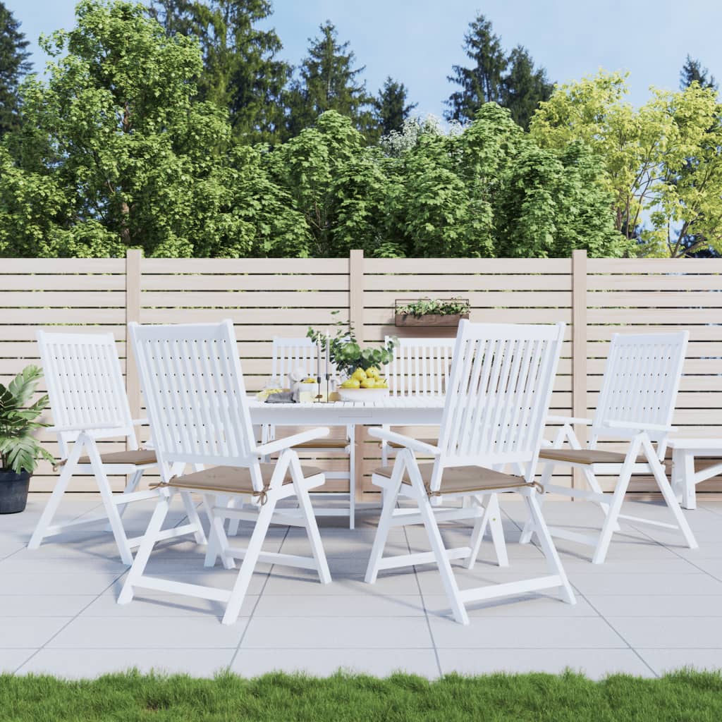 Vidaxl Garden Cushions 6 St 50x50x3 cm Tessuto Oxford Taupe