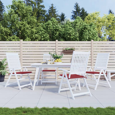Cojines de silla de jardín Vidaxl 4 st 50x50x3 cm oxford tela vino rojo