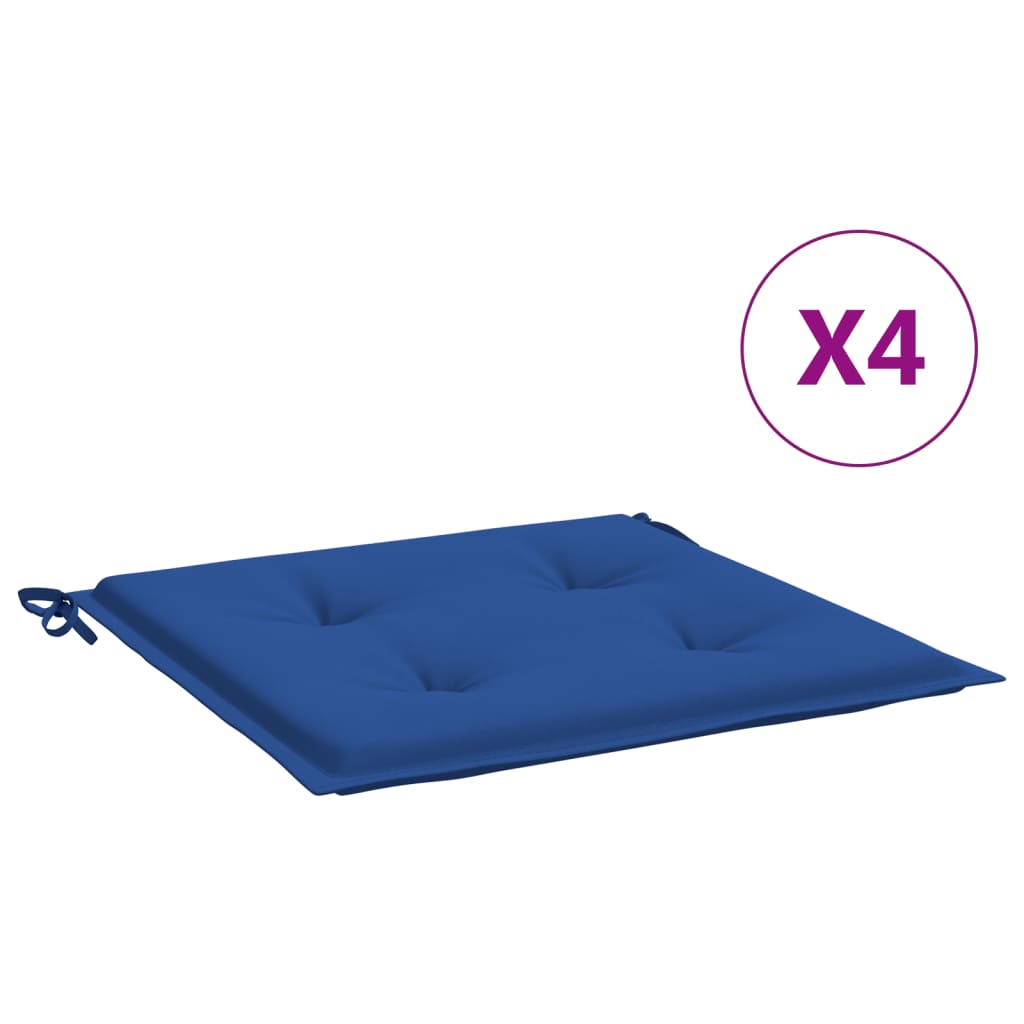 Vidaxl Garden Cushions 4 St 50x50x3 cm tessuto oxford blu reale