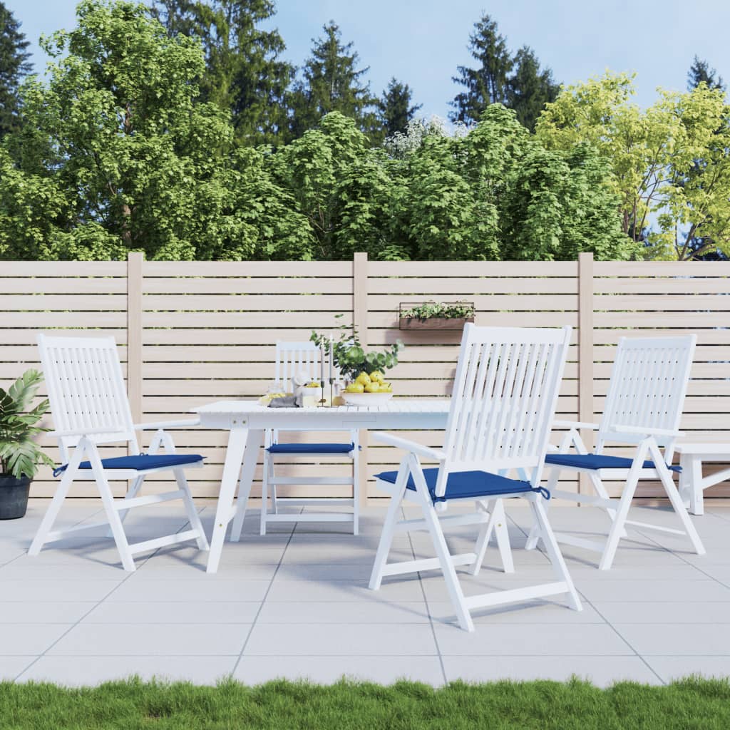 Vidaxl Garden Cushions 4 St 50x50x3 cm tessuto oxford blu reale