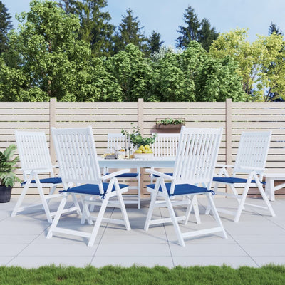 Cojines de silla de jardín Vidaxl 6 st 50x50x3 cm oxford tela azul