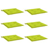 Cuscini da sedia da giardino Vidaxl 6 ST 50x50x3 cm tessuto oxford verde brillante