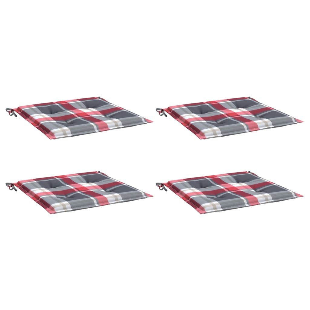 Vidaxl Garden Cushions 4 ST 50x50x3 cm Tessuto in tessuto Oxford Red