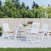 Vidaxl Garden Cushions 4 ST 50x50x3 cm Tessuto in tessuto Oxford Red