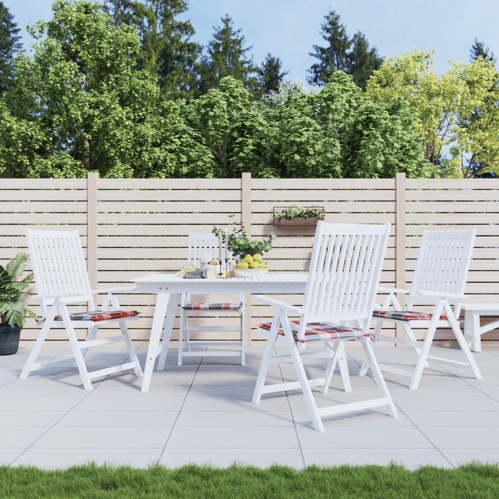 Vidaxl Garden Cushions 4 ST 50x50x3 cm Tessuto in tessuto Oxford Red