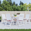Cuscini per sedia da giardino Vidaxx 6 pz 50x50x4 cm tessuto oxford motivo rombi rosso