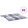 VidaXL cuscini per sedia da giardino 6 pz 50x50x4 cm in tessuto oxford motivo rombi grigio