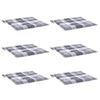 VidaXL cuscini per sedia da giardino 6 pz 50x50x4 cm in tessuto oxford motivo rombi grigio