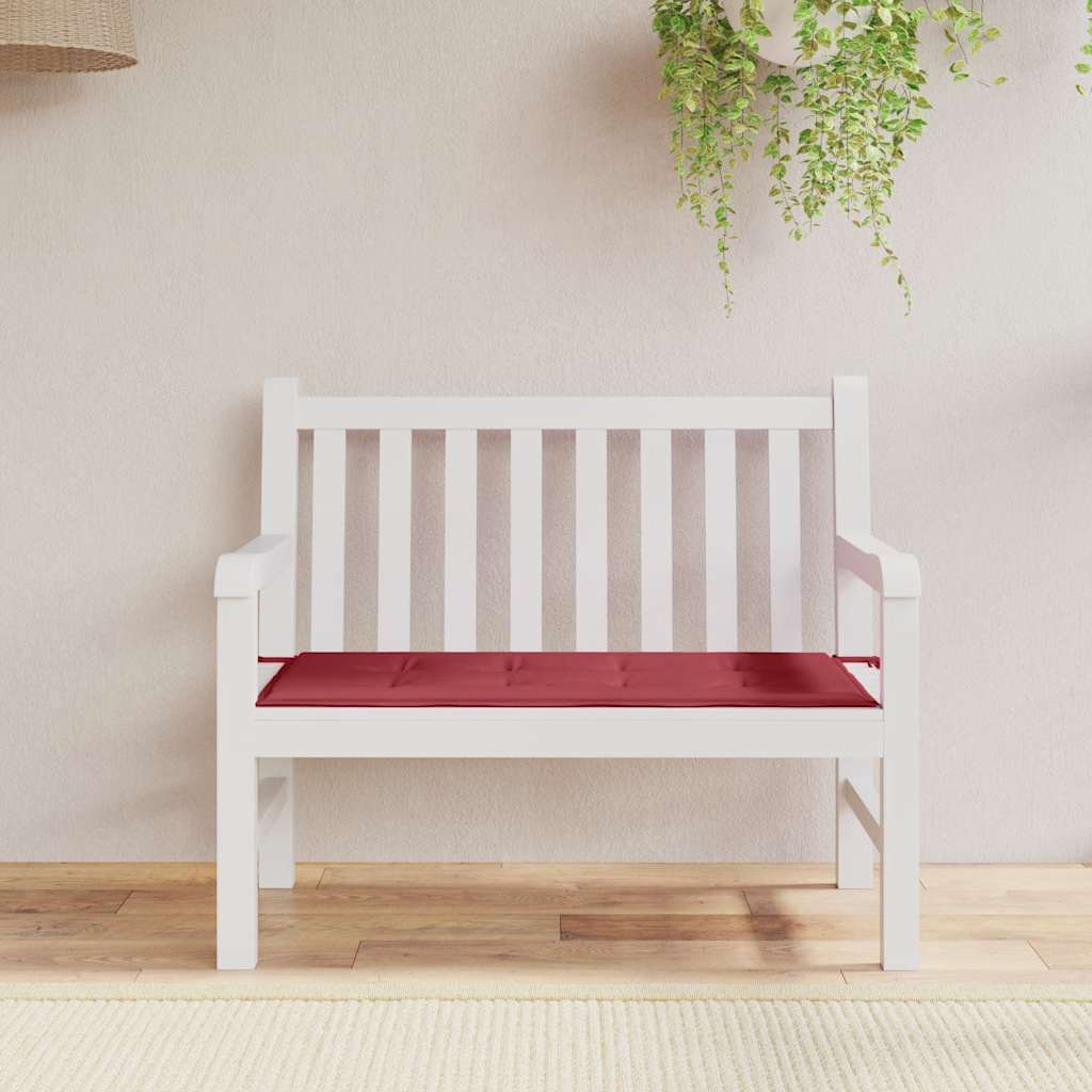 Vidaxl Garden Bench Cushion 100x50x3 CM Oxford Fabric Wine Red