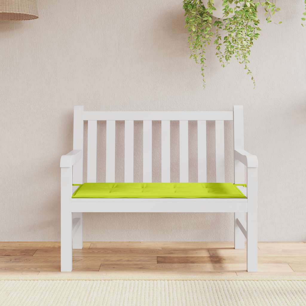 Vidaxl Garden Bench Cushion 100x50x3 CM Oxford Fabrice Verde brillante