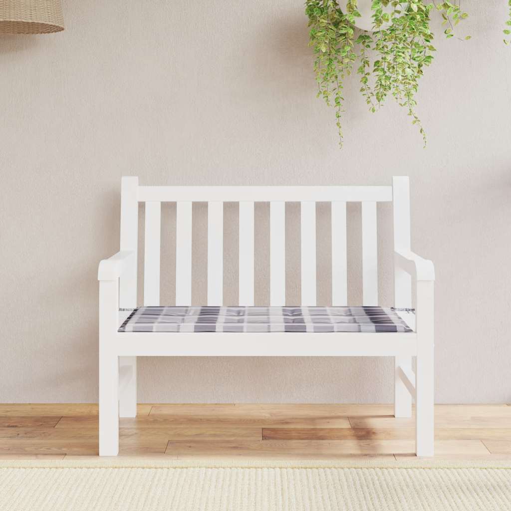Vidaxl Garden Bench Cushion 120x50x3 CM Oxford Fabric Patrón de diamante Gray