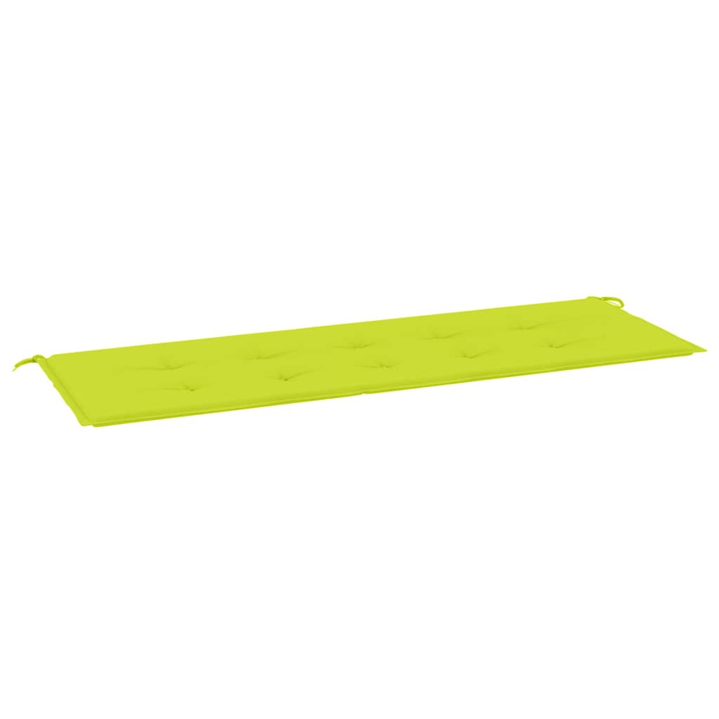 Vidaxl Garden Banch Cushion 150x50x3 cm Tessuto di Oxford verde brillante