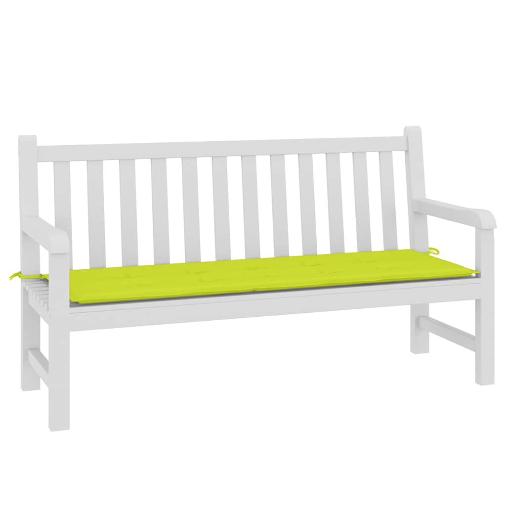 Vidaxl Garden Banch Cushion 150x50x3 cm Tessuto di Oxford verde brillante