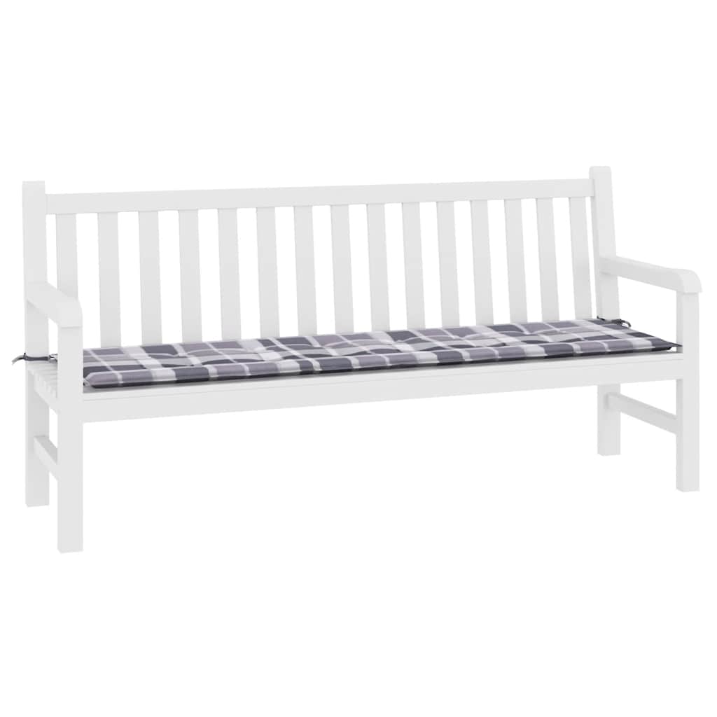 Vidaxl Garden Bench Cushion 180x50x3 CM Oxford Fabric Patrón de diamante Gray