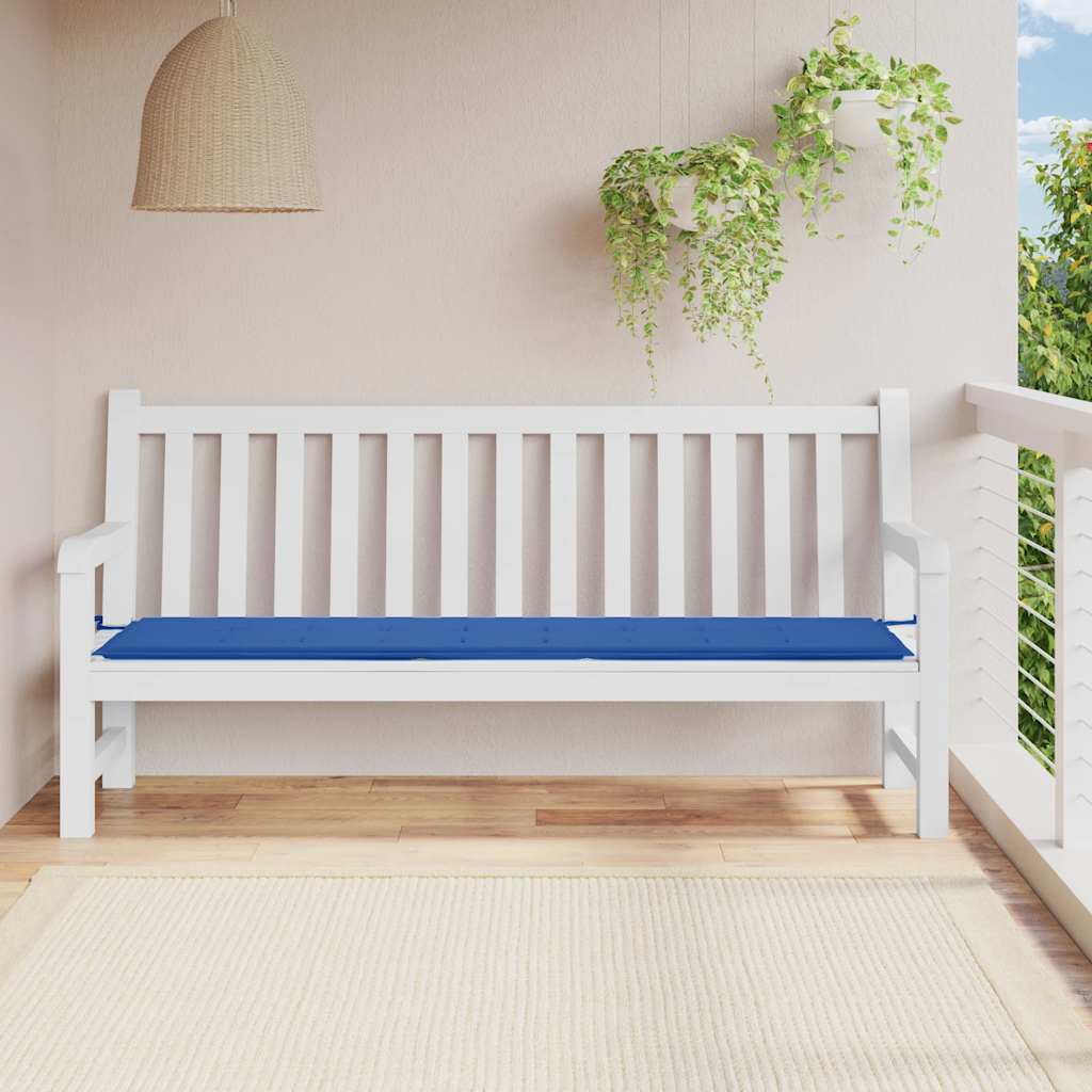 Vidaxl Garden Bench Cushion 200x50x3 cm tessuto oxford blu reale