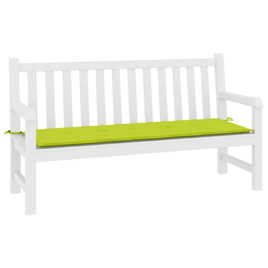Vidaxl Garden Banch Cushion 200x50x3 cm tessuto oxford chiaro verde