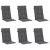 Cuscini da sedia da giardino Vidaxl 6 St High Back 120x50x3 cm Antracite
