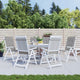 Cuscini da sedia da giardino Vidaxl 6 St High Back 120x50x3 cm Grigio