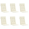 Cuscini da sedia da giardino Vidaxl 6 St High Back 120x50x3 cm Crema in tessuto -Collorato