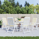 Cuscini da sedia da giardino Vidaxl 6 St High Back 120x50x3 cm Crema in tessuto -Collorato
