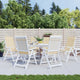 Vidaxl sedia da giardino cuscini High 6 St High Back 120x50x3 cm in tessuto beige