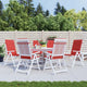 Cuscini da sedia da giardino Vidaxl 6 St High Back 120x50x3 cm Red
