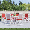 Cuscini da sedia da giardino Vidaxl 6 St High Back 120x50x3 cm Red