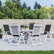 Vidaxl sedia da giardino cuscini 6 St Hight Back 120x50x3 cm tessuto nero