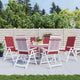 Cuscini da sedia da giardino Vidaxl 6 St High Back 120x50x3 cm Vino in tessuto rosso