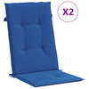 Vidaxl Garden Cushions 2 St High Back 120x50x3 cm tessuto blu reale