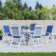 Vidaxl Garden Cushions 6 St High Back 120x50x3 cm Fabric Royal Blue