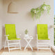 Vidaxl sedia da giardino cuscini 2 St High schiena 120x50x3 cm in tessuto verde chiaro