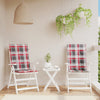 Cuscini da sedia da giardino Vidaxl 2 pezzi 120x50x3 cm Modello di diamante in tessuto rosso