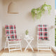 Cuscini da sedia da giardino Vidaxl 2 pezzi 120x50x3 cm Modello di diamante in tessuto rosso