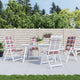 Cuscini da sedia da giardino Vidaxl 4 pezzi 120x50x3 cm Diamond Pattern Red