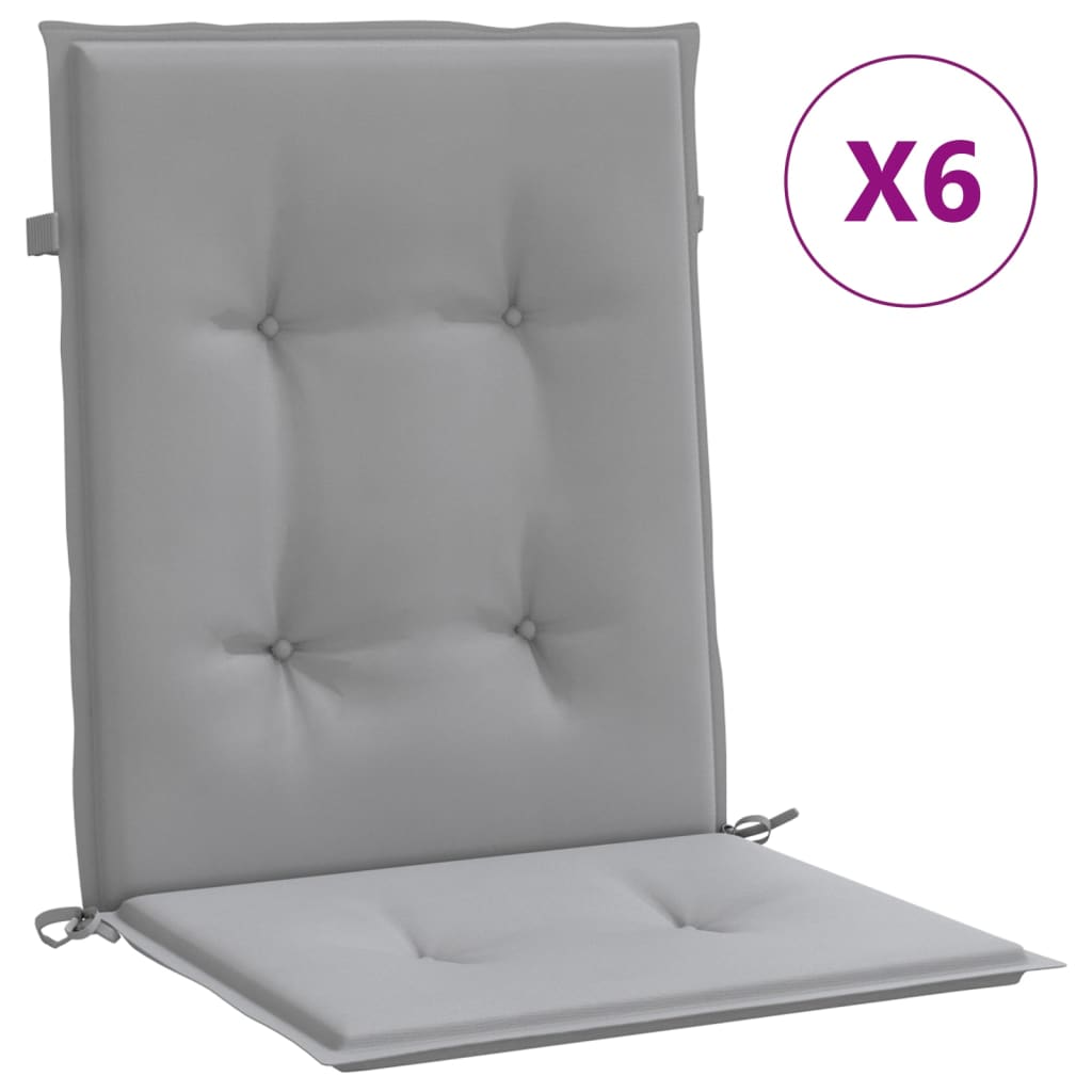 Cuscini da sedia da giardino Vidaxl 6 St Oxford tessuto grigio