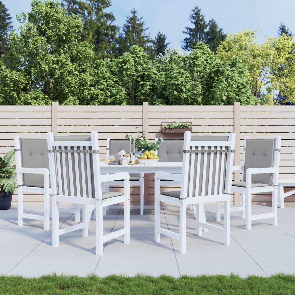 Cuscini da sedia da giardino Vidaxl 6 St Oxford tessuto grigio
