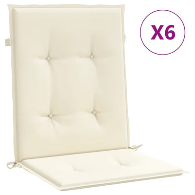Vidaxl Garden Cushions 6 PCS 100x50x3 cm Oxford Fabric Crème -Collorato