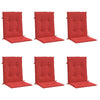Cuscini da sedia da giardino Vidaxl 6 pezzi 100x50x3 cm tessuto rosso rosso