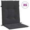Vidaxl Garden Cushions 6 PCS 100x50x3 cm tessuto oxford nero
