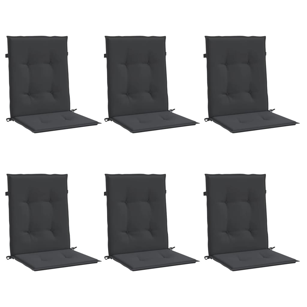 Vidaxl Garden Cushions 6 PCS 100x50x3 cm tessuto oxford nero