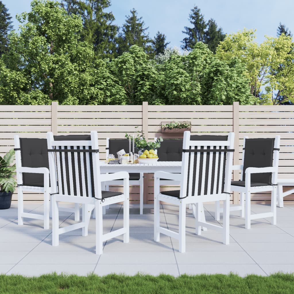 Vidaxl Garden Cushions 6 PCS 100x50x3 cm tessuto oxford nero