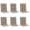 Vidaxl Garden Cushions 6 PCS 100x50x3 cm Fabric taupe