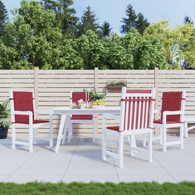 Cuscini da sedia da giardino Vidaxl 4 pezzi 100x50x3 cm Vino in tessuto Oxford rosso