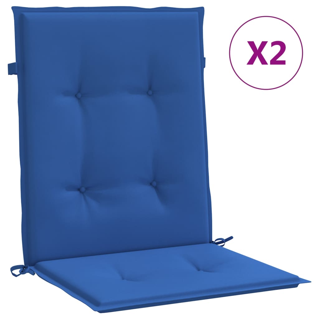 Cojines de silla de jardín Vidaxl 2 pcs 100x50x3 cm oxford tela azul
