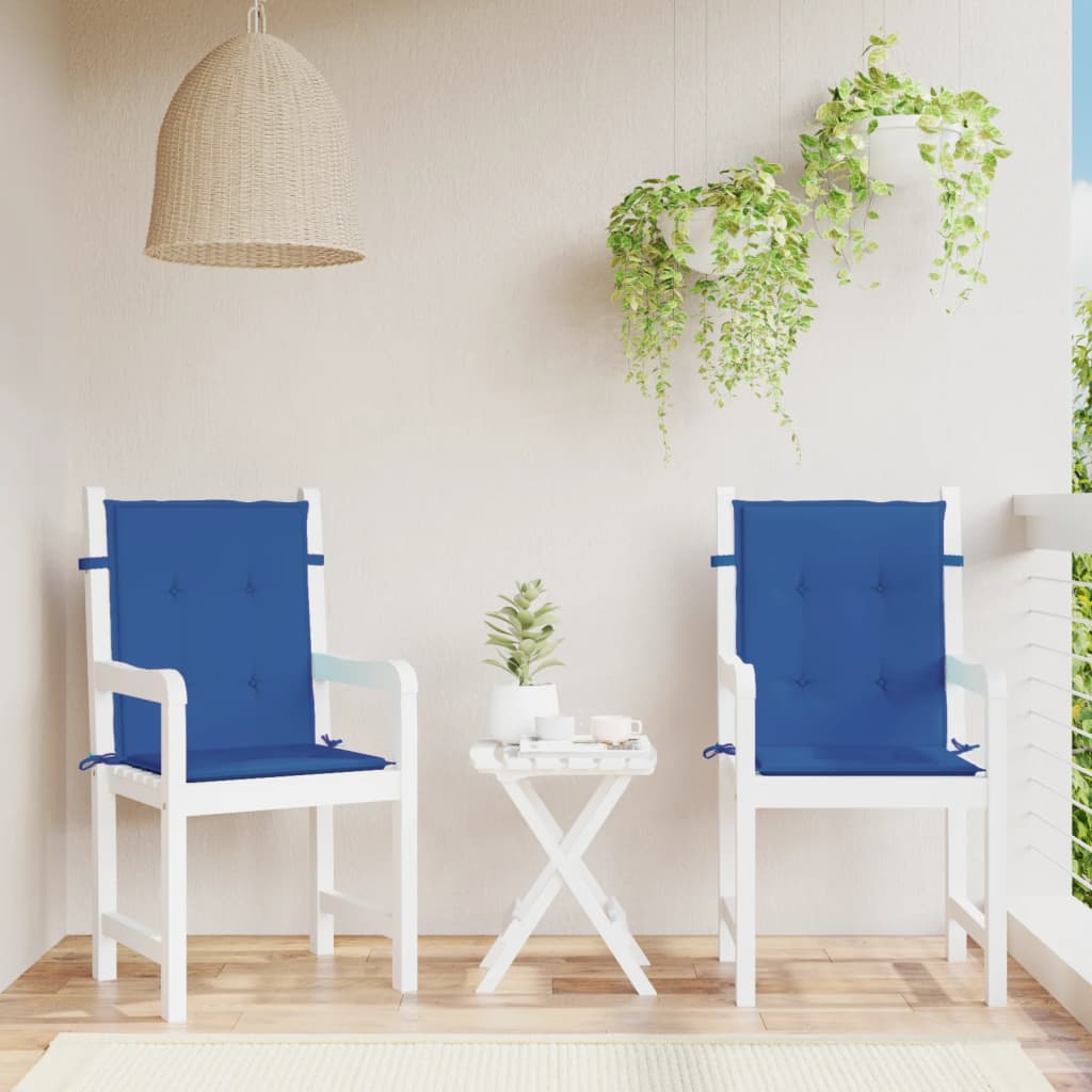 Cojines de silla de jardín Vidaxl 2 pcs 100x50x3 cm oxford tela azul