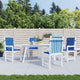 Vidaxl Garden Chair Cushions 4 pezzi 100x50x3 cm tessuto oxford blu reale