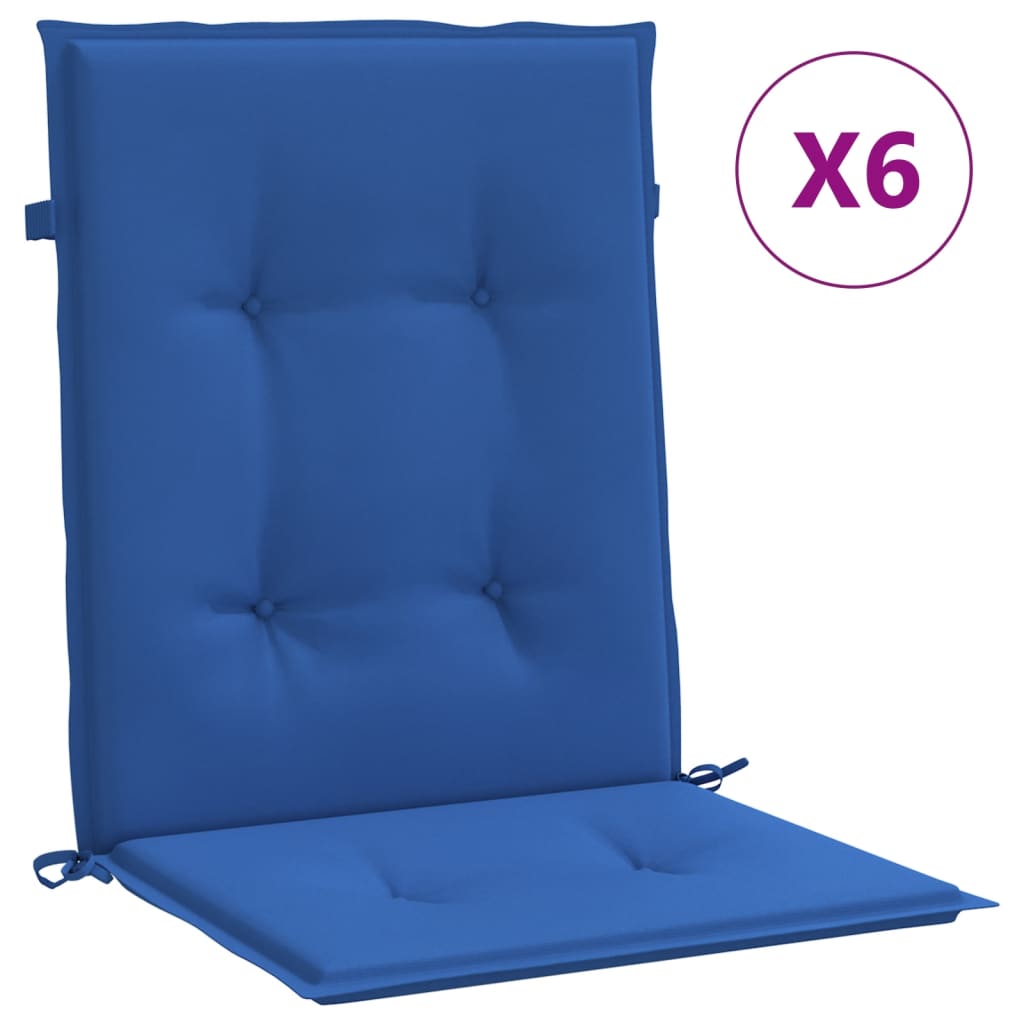 Vidaxl Garden Cushions 6 PCS 100x50x3 cm tessuto oxford blu reale